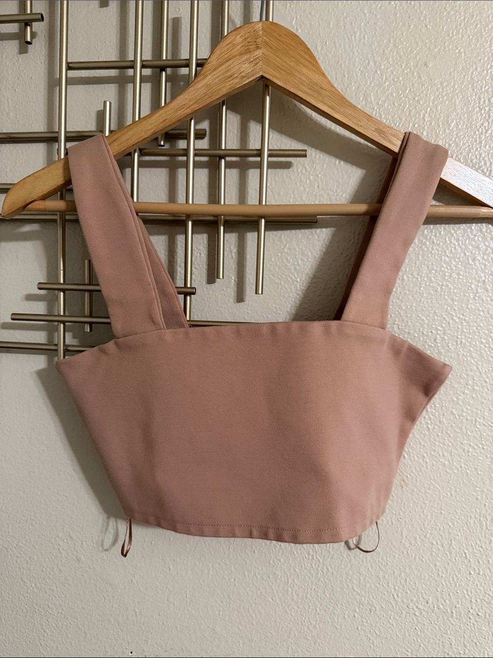 Zara Mauve Square-Neck Cropped Tank